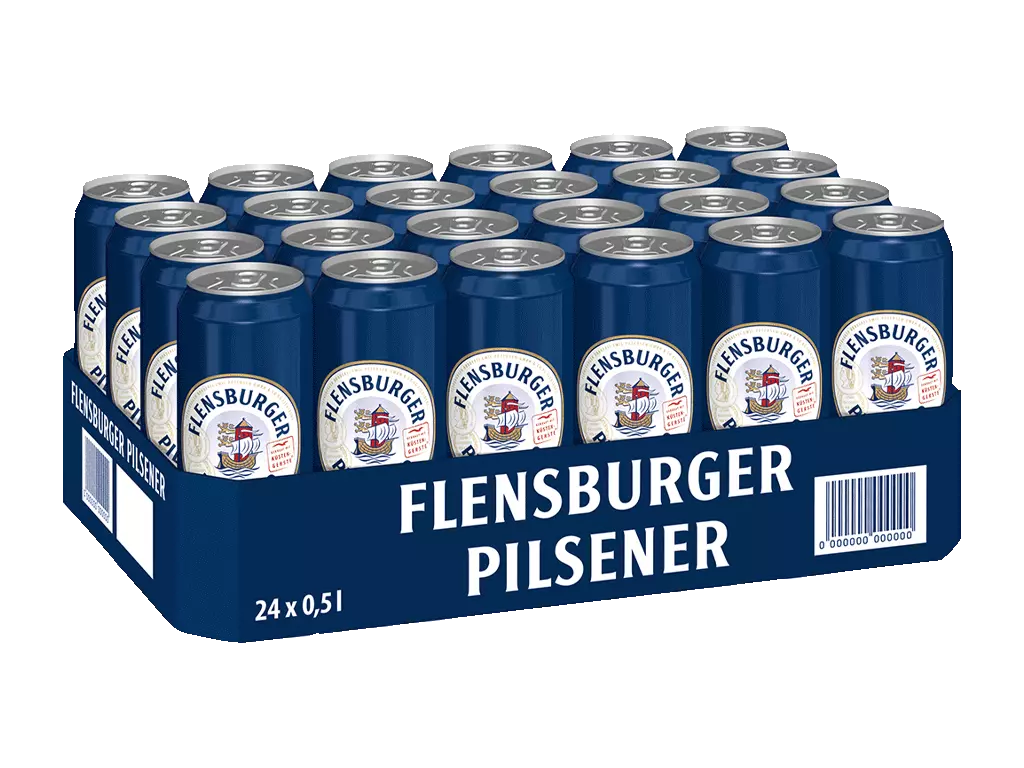 Das Dosentray des Flensburger Pilsener.