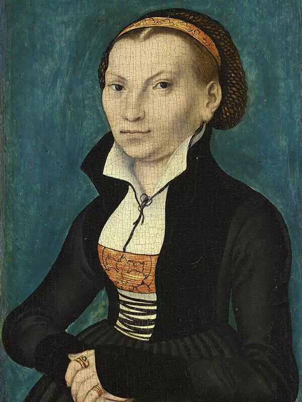 Historisches Gemälde von Katharina von Bora von 1526.